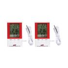 Kit 2 Termo Higrômetro Digital Temperatura Interna Externa Umidade Imã Mesa Parede Alarme Ht-750 Portátil Instrutherm