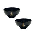 Kit 2 Tigelas Cumbuca Bowl Para Poke Sopa Lamen Missoshiro Preto - Nihon Shikko