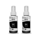 Kit 2 Tinta 664 Preta T664 L395 L365 L220 L455 L380 L375