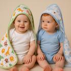 Kit 2 Toalha Banho Bebe Fralda Soft Capuz Algodão Enxoval Menino Menina Macia e Grossa