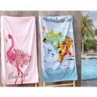 Kit 2 Toalhas de Praia Aveludada Flamingo e Aventure Sultan