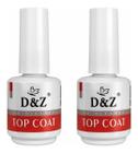 Kit 2 Top Coat Selante D&Z Selante Unha Gel Porcelana