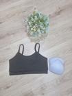 Kit 2 Top Fitness Feminino De Alcinha com Bojo removível