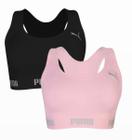 Kit 2 Tops Puma Esportivo Sem Costura Feminino