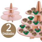 Kit 2 Torre de Doce Luxo MDF Porta Doce Brigadeiro Expositor de Doces Cupcake - Coisas Já