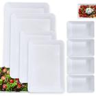 Kit 2 Travessas 40 Cm + 2 Travessas 30 Cm Retangulares Buffet + 4 Travessas 22,5 Cm Melamina Profissional Bestfer