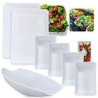 Kit 2 Travessas Buffet 40cm + 4 Travessas 22,5cm + Travessa Oval Curva 46cm para Restaurante em Melamina Bestfer