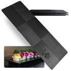 Kit 2 Travessas Retangulares Retas 33cm Pretas em Melamina Kanpai para Sushi Restaurante Japones Oriental Bestfer