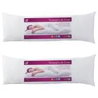 Kit 2 Travesseiro De Corpo Com Fronha Antialérgico Fibra Siliconada Extra Macio BF Colchões - Emcompre