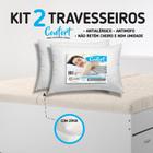 kit 2 travesseiros Confort 50cm x 70cm com zíper Macio