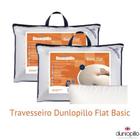 Kit 2 Travesseiros Dunlopillo Basic Flat 100% Latex Importado