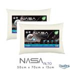 Kit 2 Travesseiros Duoflex NASA-X Alto 50x70x13cm NS3109 Com Espuma Viscoelástica