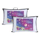 Kit 2 Travesseiros Nasa Marshmallow Alto 40x20x60cm Fibrasca