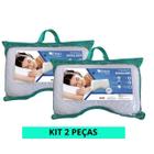 Kit 2 Travesseiros Theva Shoulder Anatômico - Capa Removível e Lavável em Tecido com Fios de Seda