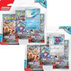 Kit 2 Triple Pack Pokémon Escarlate e Violeta Coroa Estelar Horsea e Porygon2 Copag - 7896192346674