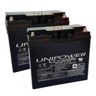 Kit 2 Un Baterias Seladas 12V 18ah Unipower -Alarme, Nobreak