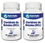 Kit 2 Un - Betaina Hcl 1500Mg 90 Cápsulas Nutrivitalle