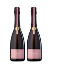 Kit 2 Un Espumante Brut Rose Família Bebber Vero 750 ml