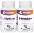 Kit 2 Un - L Triptofano 1000Mg 60 Capsulas Nutrivitalle