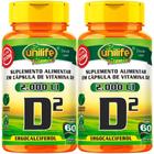 Kit 2 Un Vitamina D2 Ergocalciferol 2000 Ui 120 Cáps Unilife