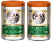 Kit 2 Und Creme de Tratamento Keraform Óleo de Rícino 1kg