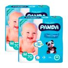 Kit 2 und Fralda Infantil Panda Hiper Tamanho M 70 und