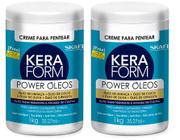 Kit 2 Und Keraform Creme Para Pentear Power Óleos 1kg