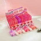 Kit 2 unidades de Batom lip gloss glitter formato picolé mudança de cor aromatizado feminino