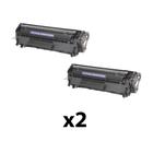 Kit 2 unidades - Toner Compatível Com Hp Q2612a 12a 2612a - Premium