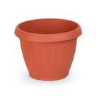 Kit 2 Vaso Plástico p/ Flores Plantas 9 litros marrom - plasnorton