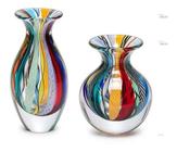 Kit 2 Vasos Decorativo Cristal Murano Cá Doro - Hippie N2