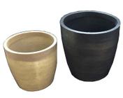 Kit 2 Vasos Plantar e Decorar 40 + 30 Oval Moderno Polietileno