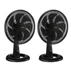 Kit 2 Ventilador de Mesa Silencioso 40cm 7 pás 140w Elgin 110v 220v Breeze Air 3 Velocidades Chão