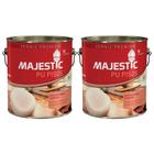 Kit 2 Verniz Piso Madeira Majestic 3,6L Pu Incolor Brilhante