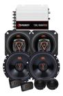 Kit 2 Vias 6 JBL 62VMS80 160W + Par Alto Falantes 4 Triaxiais JBL 4TRMS80 160W + Módulo TS400x4