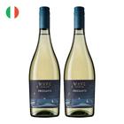 Kit 2 Vinhos Settesoli Wave Frisante Branco Itália 750ml