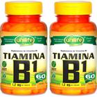 Kit 2 Vitamina B1 Tiamina Unilife 60 cápsulas - Vegano