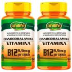 Kit 2 Vitamina B12 Cianocobalamina 120 Caps Vegano Unilife
