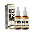 Kit 2 Vitamina D3 2000Ui com K2 80mg Sublingual Gotas 20ml Flora Nativa