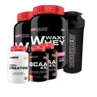 Kit 2 Waxy Whey 900G Mor + 2 Bcaa 100G + Creatina + Coquete