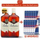 Kit 2 Whisky Balantine's Finest 1.000ml com 12 unidades de Energético RedBull de 250ml