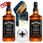 Kit 2 Whisky Jack Daniel's Black No7 Old com 1 Isqueiro