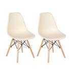 KIT - 2 x cadeiras Charles Eames Eiffel DSW - Base de madeira clara