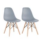 KIT - 2 x cadeiras Charles Eames Eiffel DSW - Base de madeira clara