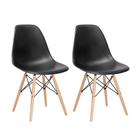 KIT - 2 x cadeiras Charles Eames Eiffel DSW - Base de madeira clara