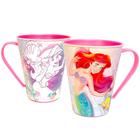 Kit 2 Xícara Plástica da Pequena Sereia Ariel Caneca Disney 360ml