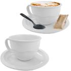 Kit 2 Xícaras Caneca com Pires Branco Melamina 200ml Café - Best