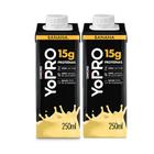 Kit 2 YoPRO Bebida Láctea UHT Banana 15g de proteínas 250ml