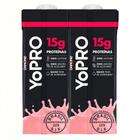 Kit 2 YoPRO Bebida Láctea UHT Morango 15g de proteínas 250ml