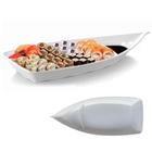 Kit 20 Barcas 58 Cm em Melamina Premium Branca para Servir Comida Japonesa Sushi / Acai Bestfer